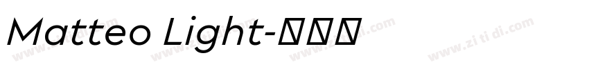Matteo Light字体转换